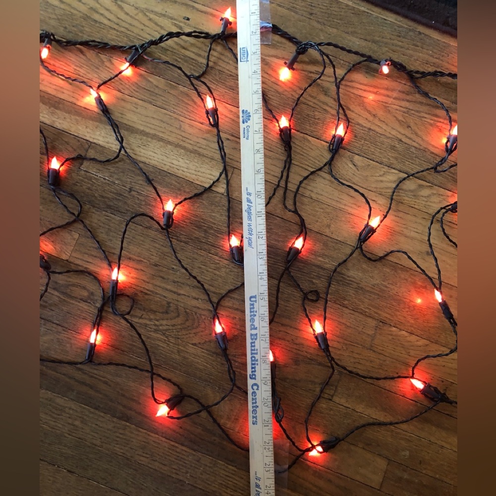 Orange Holiday Halloween net Lights - Picture 3 of 6